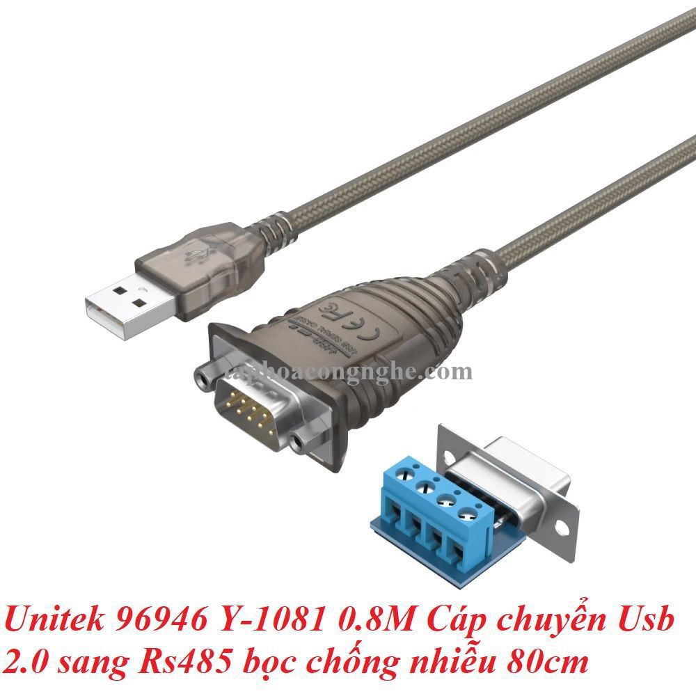 Unitek 96946 Y-1081 1.5M Cáp chuyển Usb 2.0 sang Rs485 bọc chống nhiễu 30096946